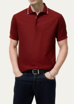 BurberryMen's Eddie Check-Trim Cotton Polo Shirt