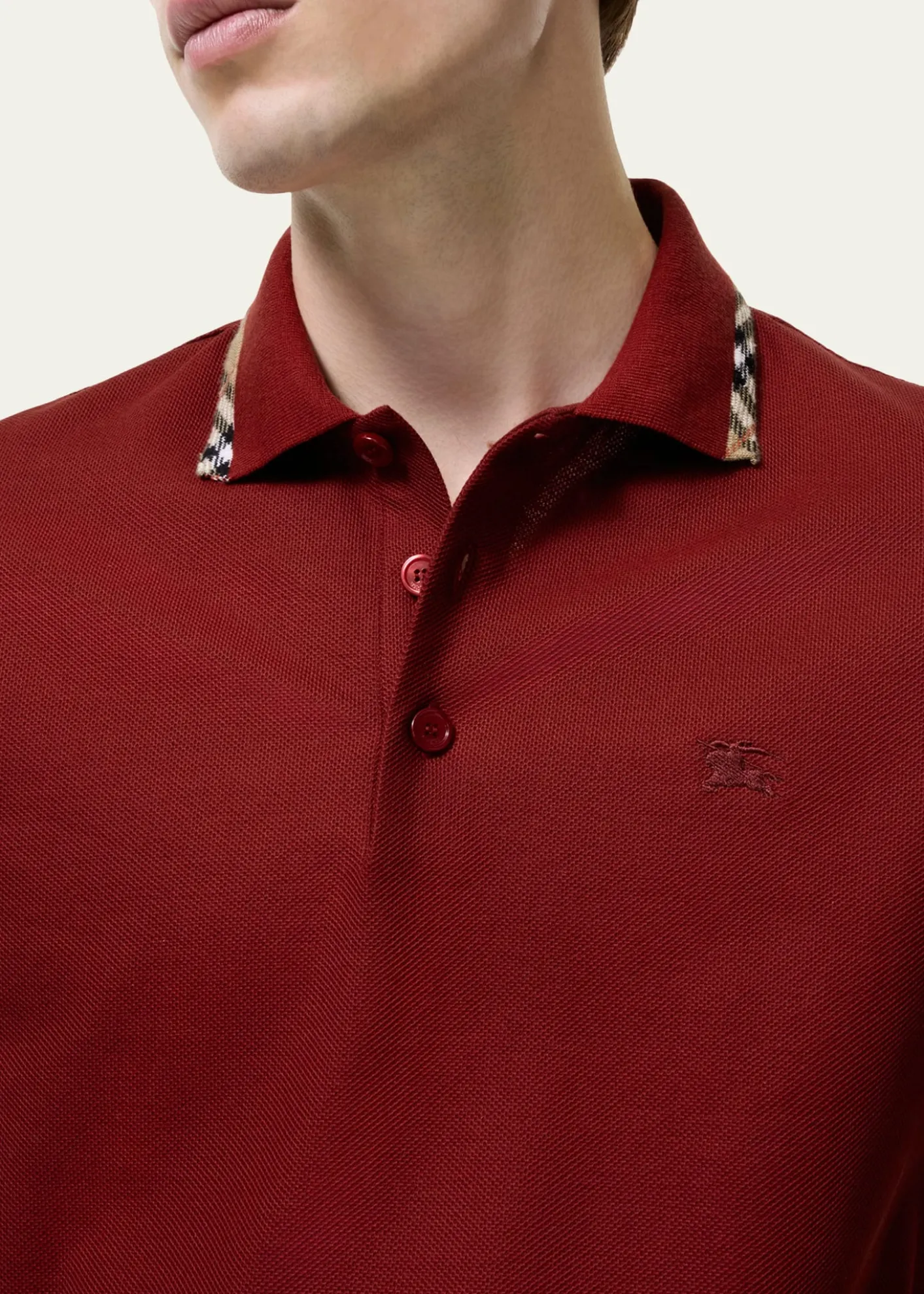 BurberryMen's Eddie Check-Trim Cotton Polo Shirt