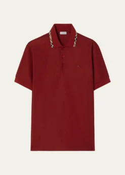 BurberryMen's Eddie Check-Trim Cotton Polo Shirt