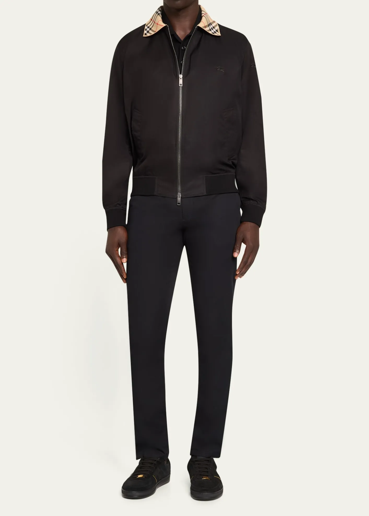 BurberryMen's Glenfields Nylon Check-Collar Blouson