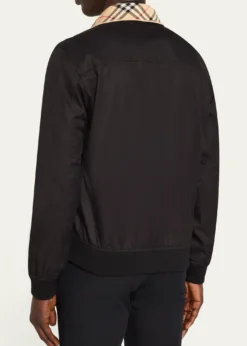 BurberryMen's Glenfields Nylon Check-Collar Blouson