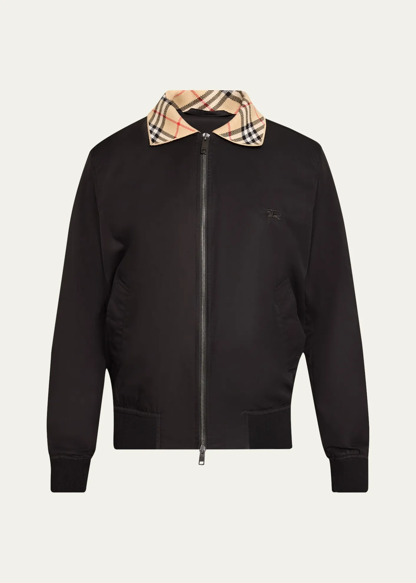 BurberryMen's Glenfields Nylon Check-Collar Blouson