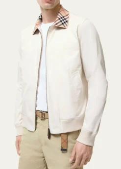 BurberryMen's Hayfield Cotton Check-Collar Bomber Jacket