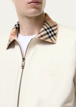 BurberryMen's Hayfield Cotton Check-Collar Bomber Jacket