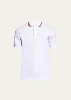 BurberryMen's Pierson Check Trim Polo Shirt