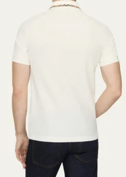 BurberryMen's Slim Fit Check-Placket Pique Polo Shirt