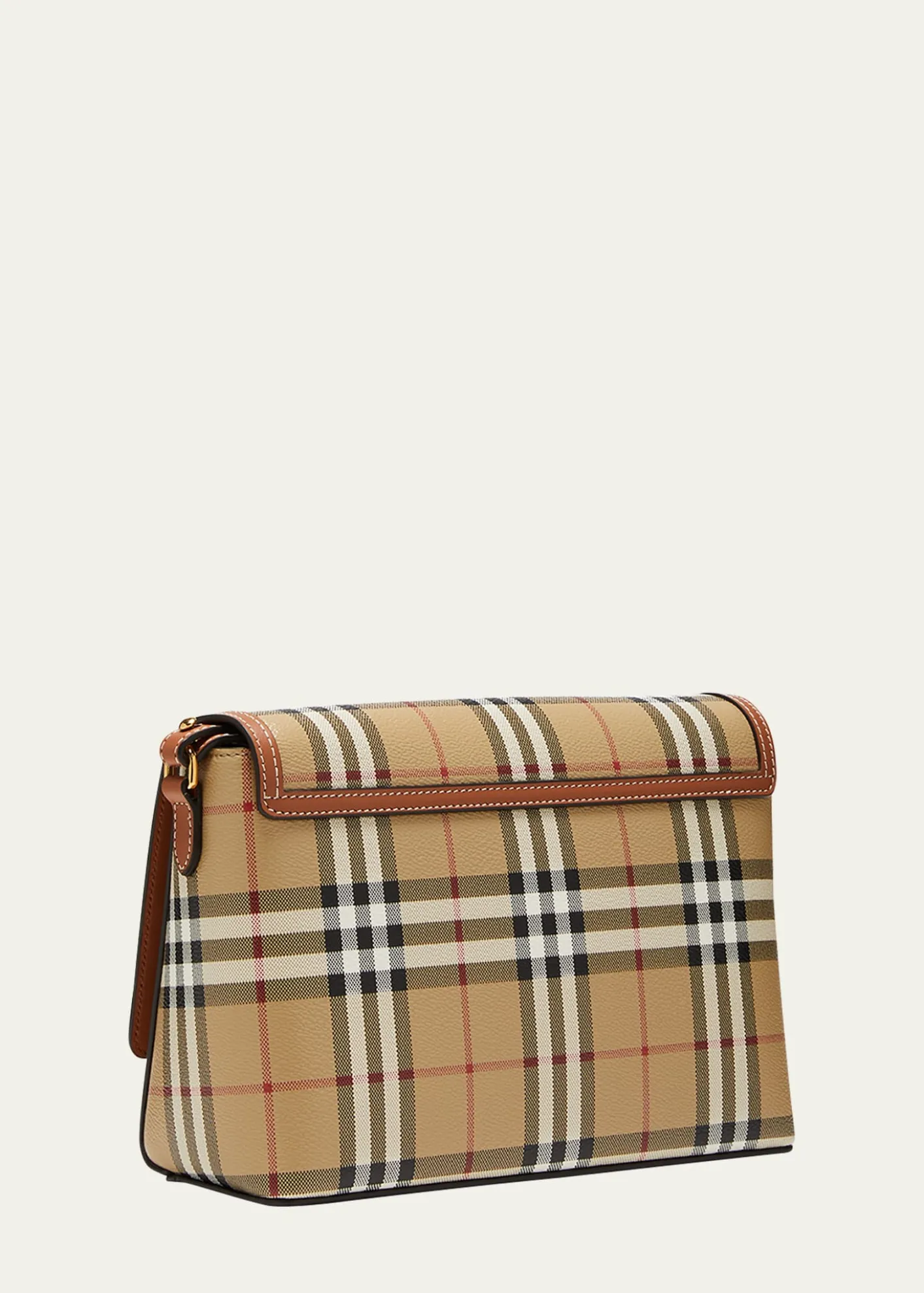 BurberryNote Check Flap Crossbody Bag