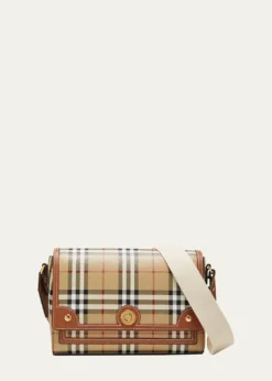 BurberryNote Check Flap Crossbody Bag