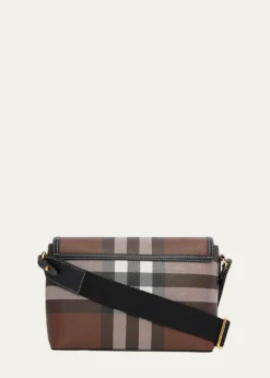 BurberryNote Giant Check E-Canvas Crossbody Bag