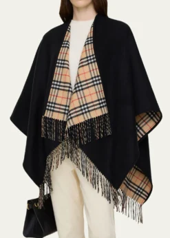 BurberryReversible Check Wool Cape