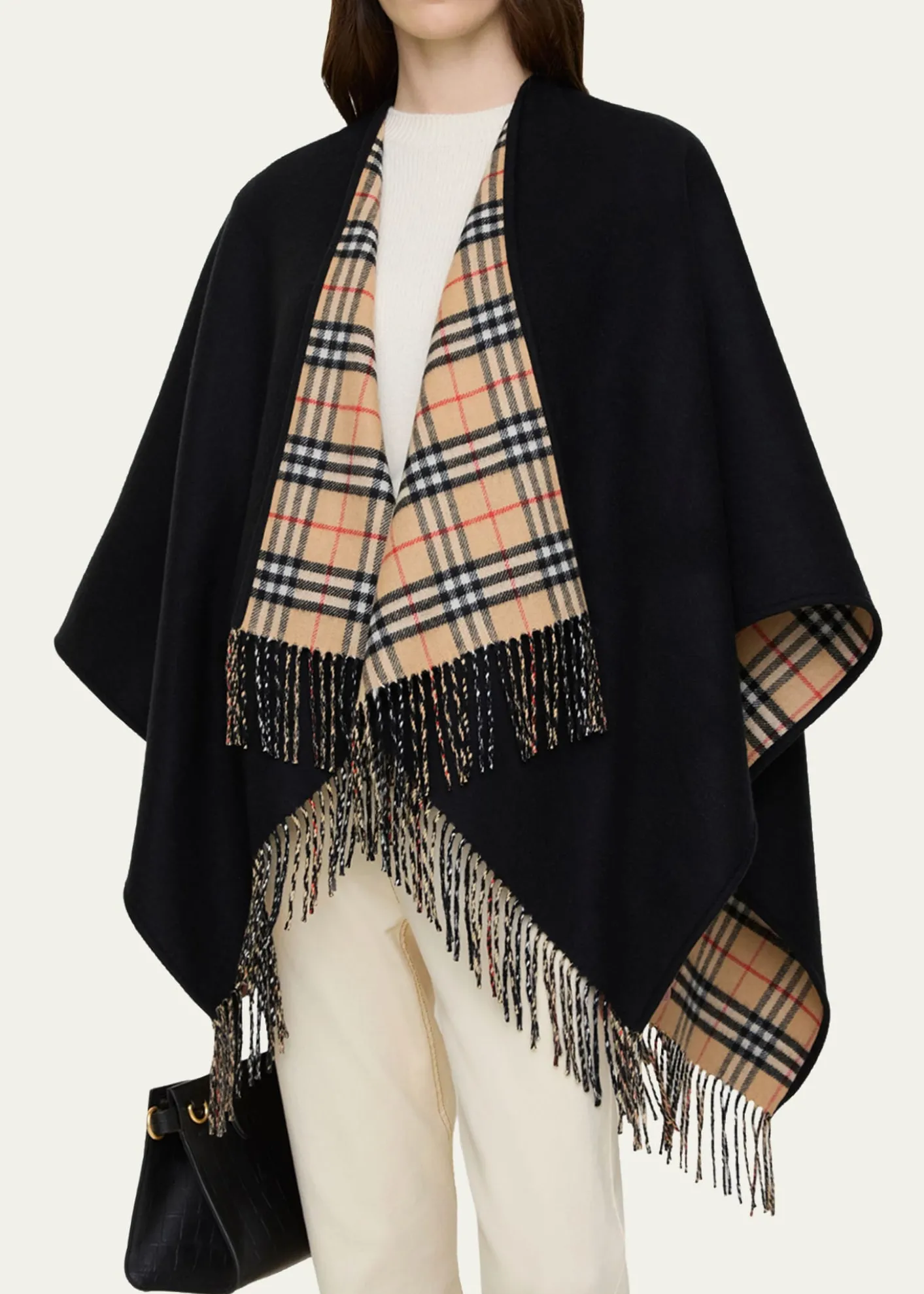 BurberryReversible Check Wool Cape