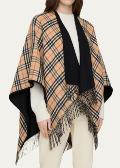 BurberryReversible Check Wool Cape