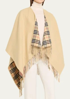 BurberryReversible Check Wool Cape