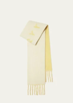 BurberryReversible Fringe Wool Scarf