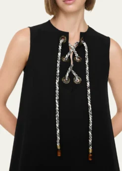 BurberryRhoslyn Sleeveless Lace-Up Mini Dress