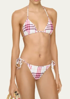 BurberrySadie Check Bikini Bottoms