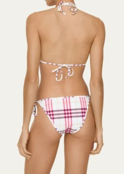 BurberrySadie Check Bikini Top