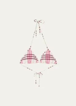 BurberrySadie Check Bikini Top