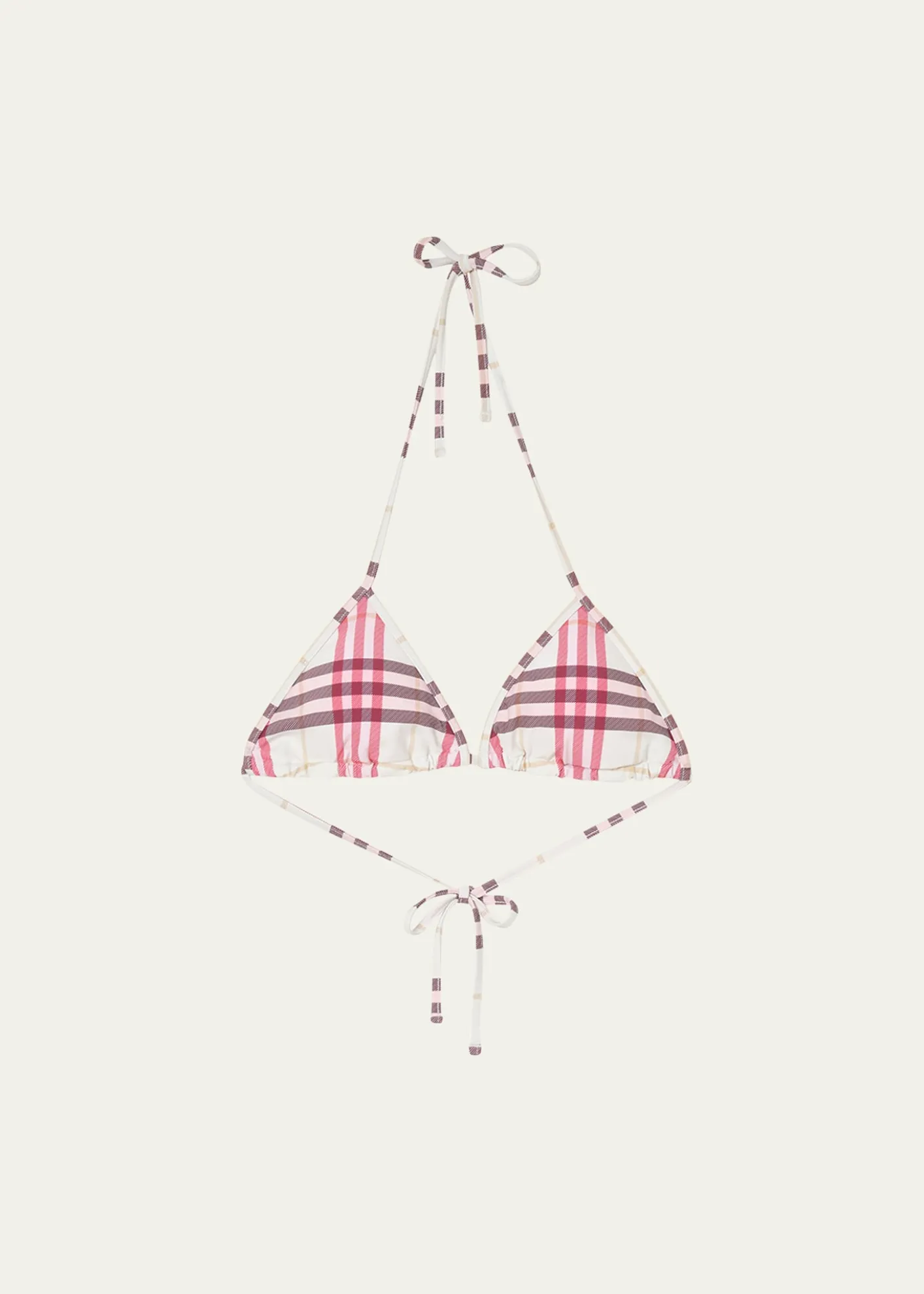 BurberrySadie Check Bikini Top