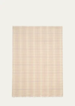 BurberrySequined Check Wool Silk-Blend Scarf