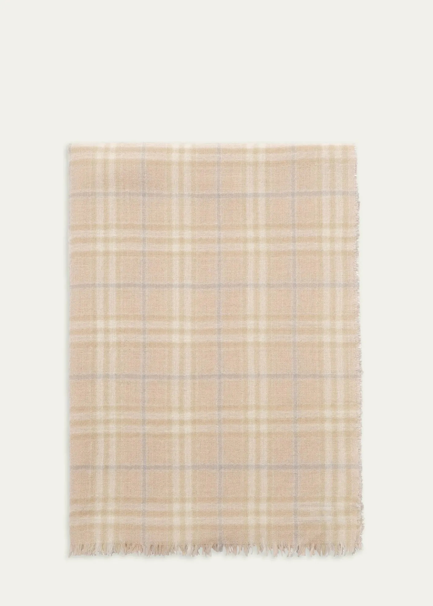 BurberrySequined Check Wool Silk-Blend Scarf