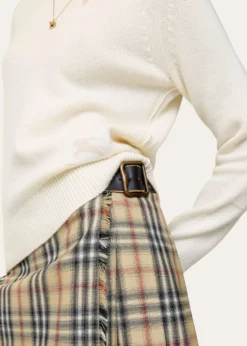 BurberrySkye Check Buckled Mini Wrap Skirt