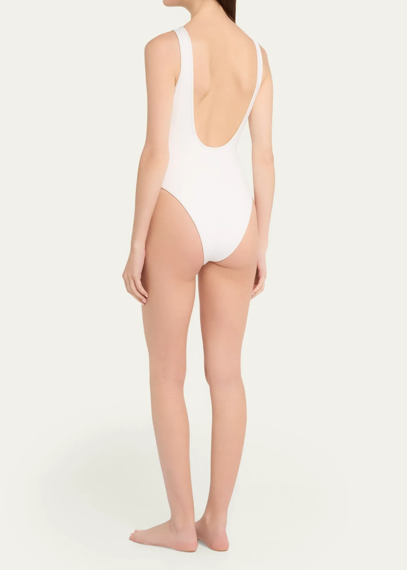 BurberrySorcha Check Trim One-Piece Swimsuit