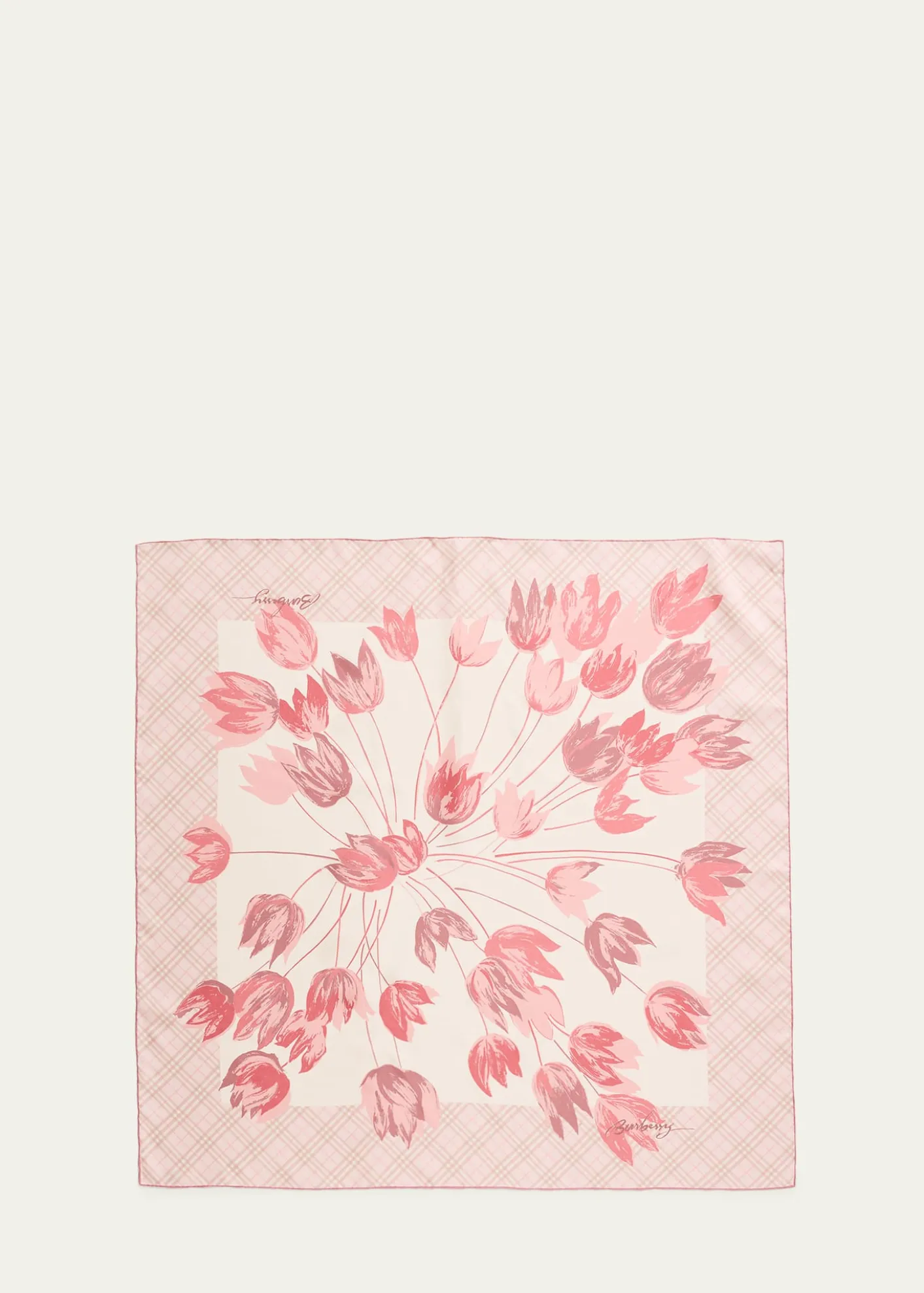 BurberryTulips Silk Scarf