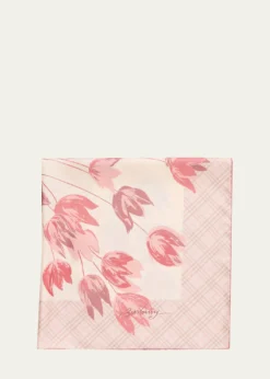 BurberryTulips Silk Scarf