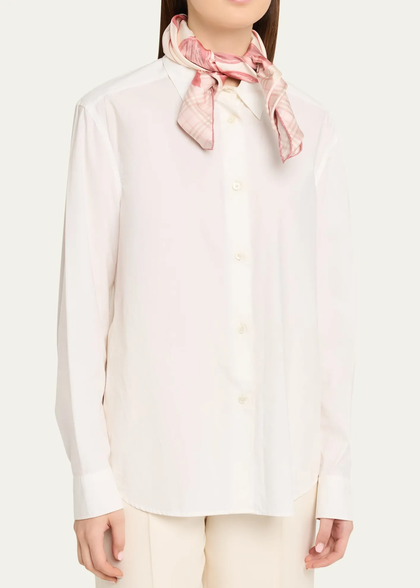 BurberryTulips Silk Scarf