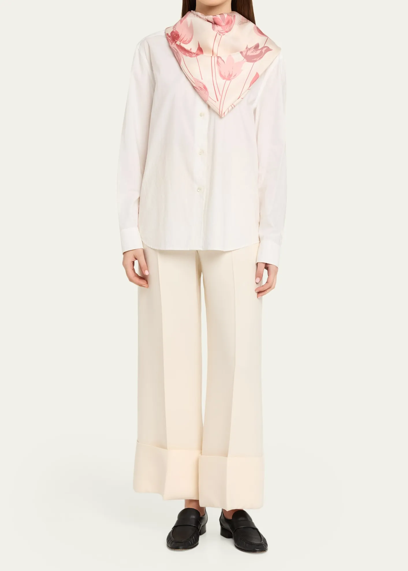 BurberryTulips Silk Scarf