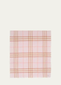 BurberryWide Check Wool Scarf
