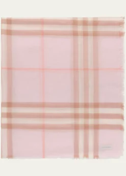 BurberryWide Check Wool Scarf