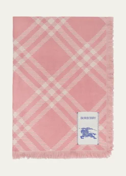 BurberryWide Check Wool Silk Scarf