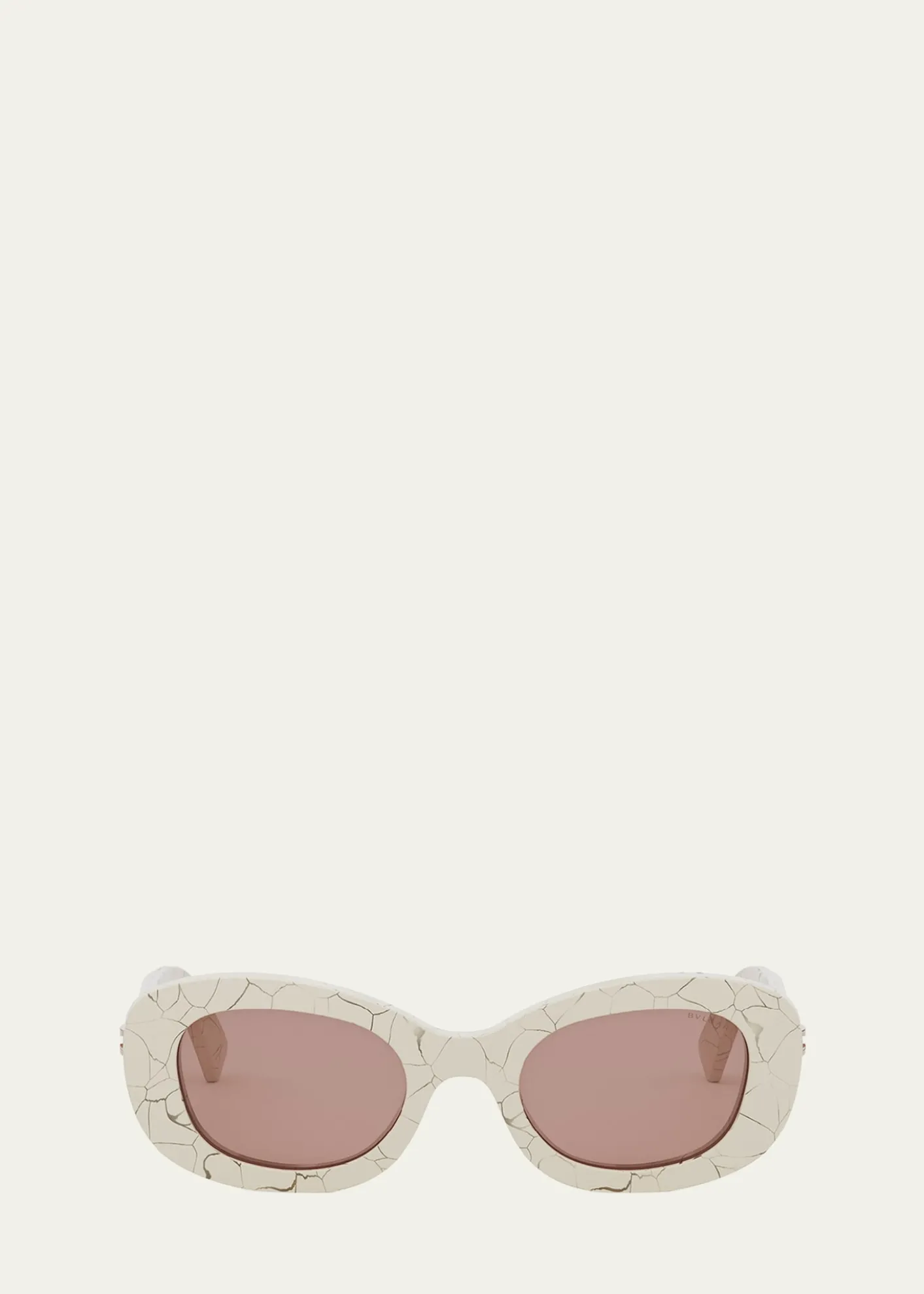 BVLGARIB.ZERO1 Oval Acetate and Nylon Sunglasses