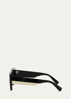 BVLGARIRoma Oversized Acetate & Nylon Butterfly Sunglasses