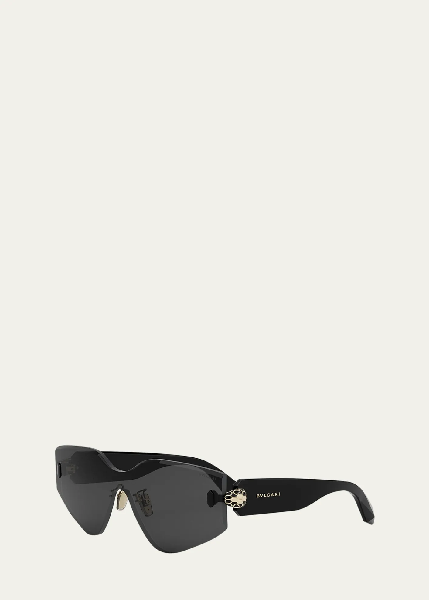 BVLGARISerpenti Rimless Metal & Nylon Shield Sunglasses