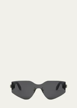 BVLGARISerpenti Rimless Metal & Nylon Shield Sunglasses