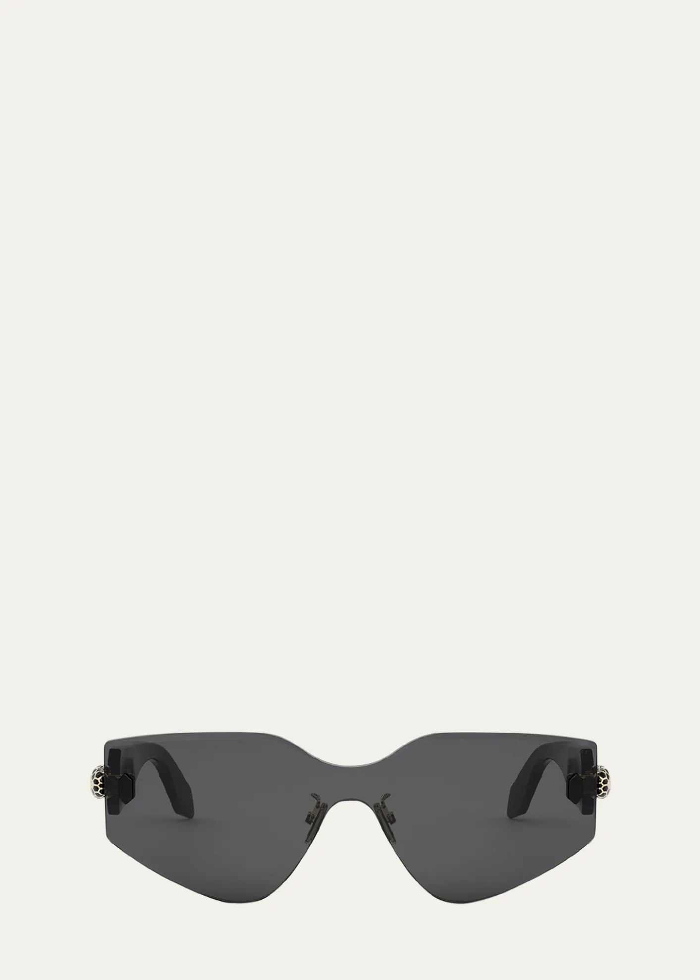 BVLGARISerpenti Rimless Metal & Nylon Shield Sunglasses