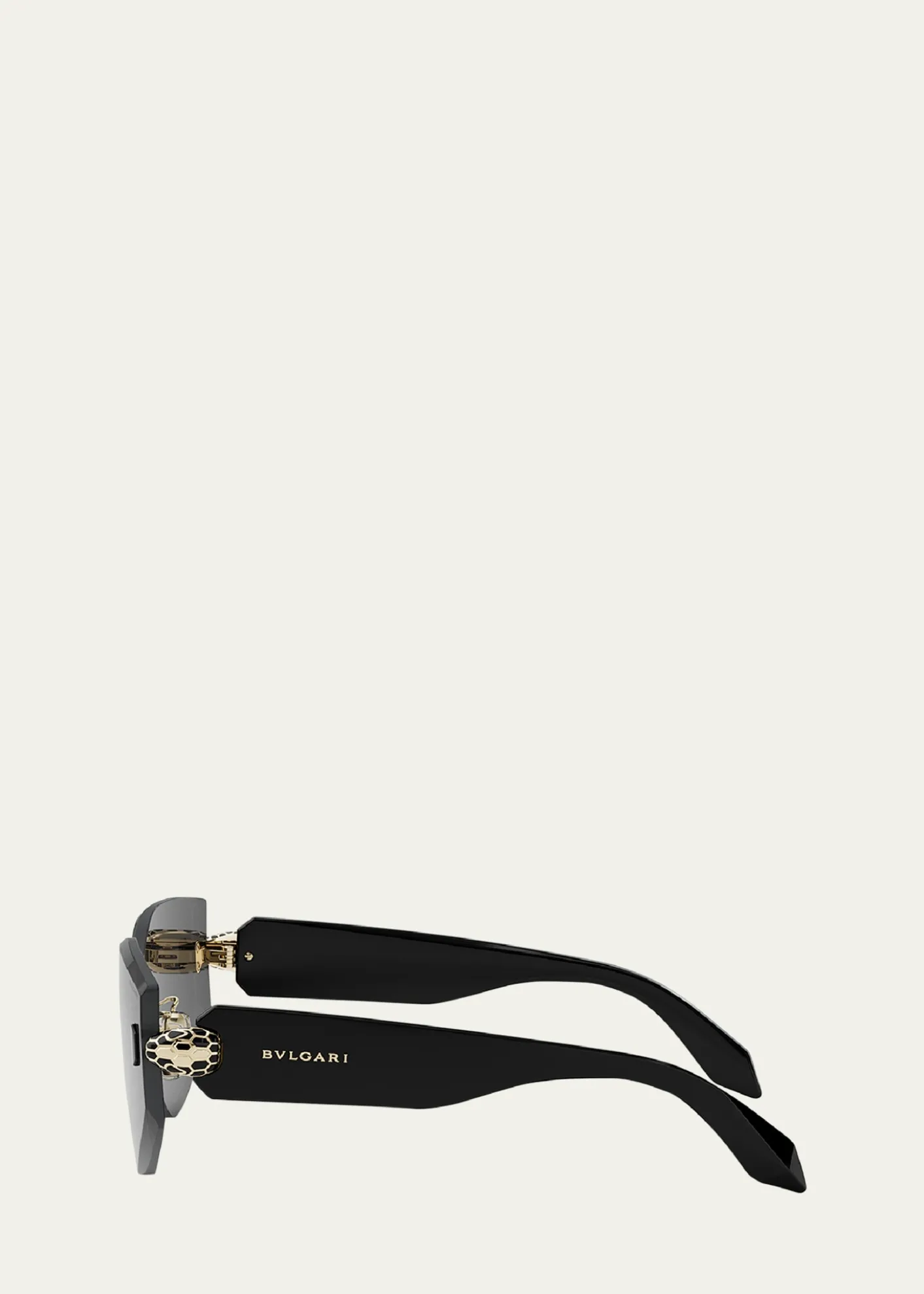 BVLGARISerpenti Rimless Metal & Nylon Shield Sunglasses