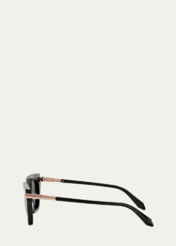 BVLGARISerpenti Acetate & Nylon Cat-Eye Sunglasses