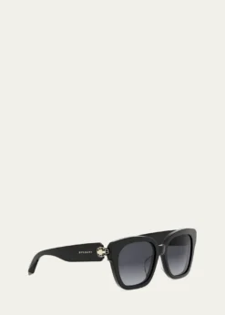BVLGARISerpenti Forever 55mm Acetate Butterfly Sunglasses