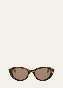BVLGARISerpenti Forever 50mm Oval Acetate & Metal Sunglasses