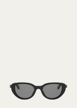 BVLGARISerpenti Forever 50mm Oval Acetate & Metal Sunglasses