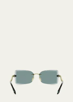 BVLGARISerpenti 51mm Metal Rectangular Sunglasses