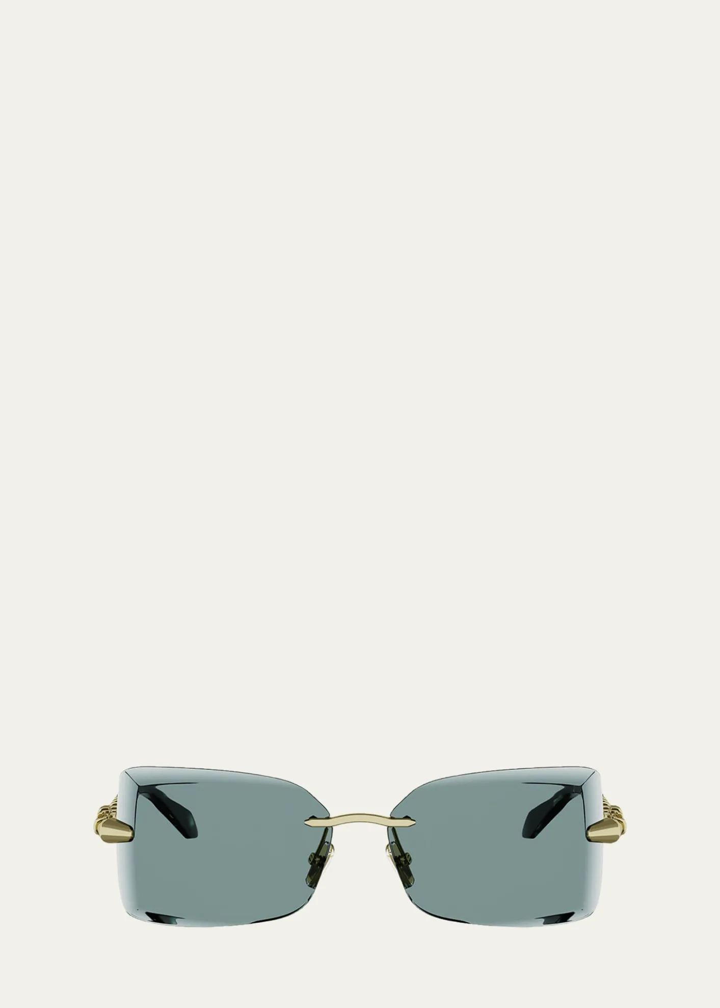 BVLGARISerpenti 51mm Metal Rectangular Sunglasses