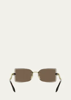 BVLGARISerpenti 62mm Metal Rectangular Sunglasses