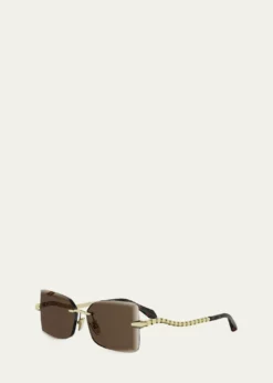 BVLGARISerpenti 62mm Metal Rectangular Sunglasses