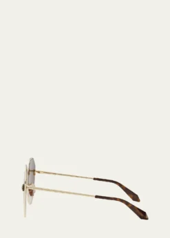 BVLGARISerpenti Round Metal Sunglasses