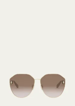 BVLGARISerpenti Round Metal Sunglasses